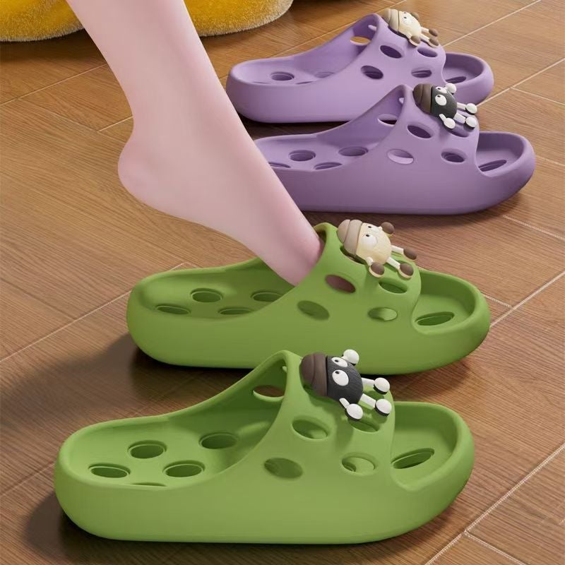 Bathroom Bath Slippers Women'S Non-Slip Quick-Dry Home Four Seasons Hollow Leakage Shower Toilet Special Sandals For Men - Image 3