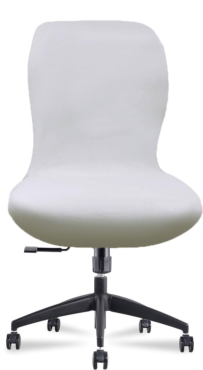 Deisy Dee Velvet Stretch Chair Armless Armless - Clotful Stretch Slipcover للكراسي المكتبية (الشظية) - Image 1