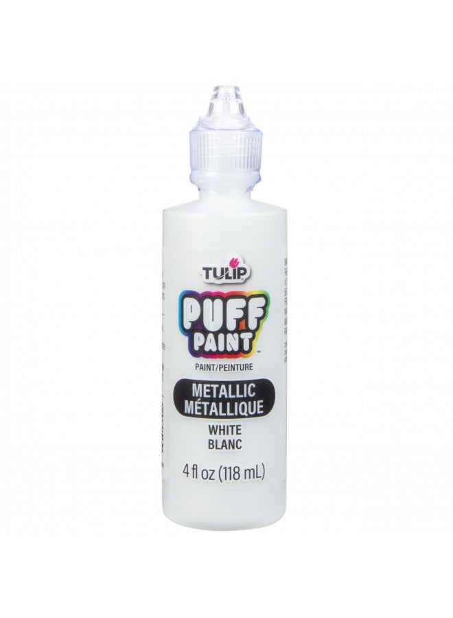 TULIP Puff Paint Metallic White 4 Fl Oz (Pack of 1) - Image 1