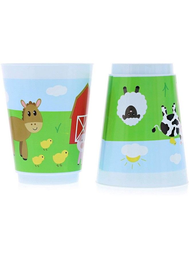 Blue Panda Plastic Party Cups 16 Pack Farm Animal Reusable Tumblers 16 Oz - Image 4