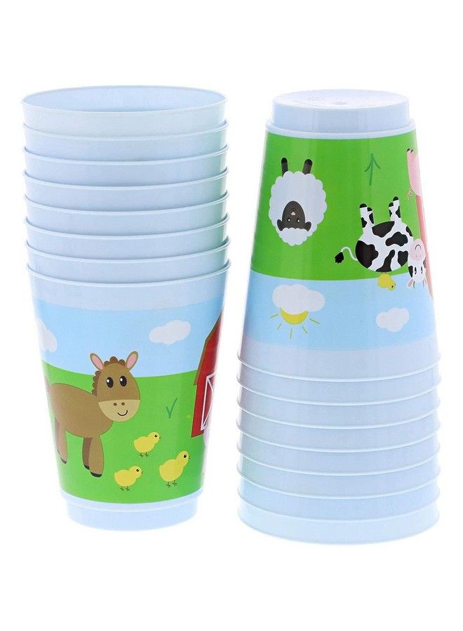 Blue Panda Plastic Party Cups 16 Pack Farm Animal Reusable Tumblers 16 Oz - Image 5