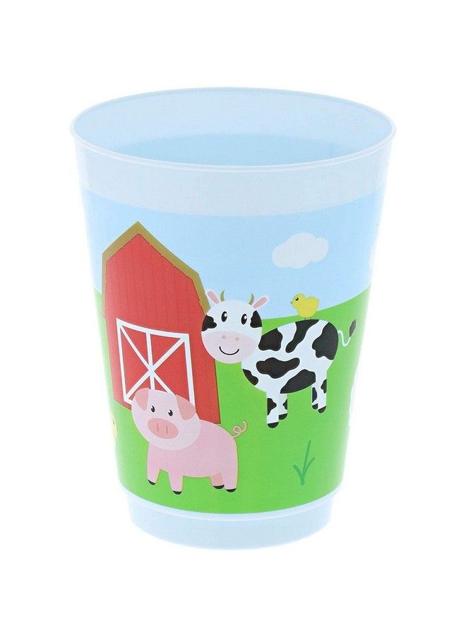 Blue Panda Plastic Party Cups 16 Pack Farm Animal Reusable Tumblers 16 Oz - Image 3