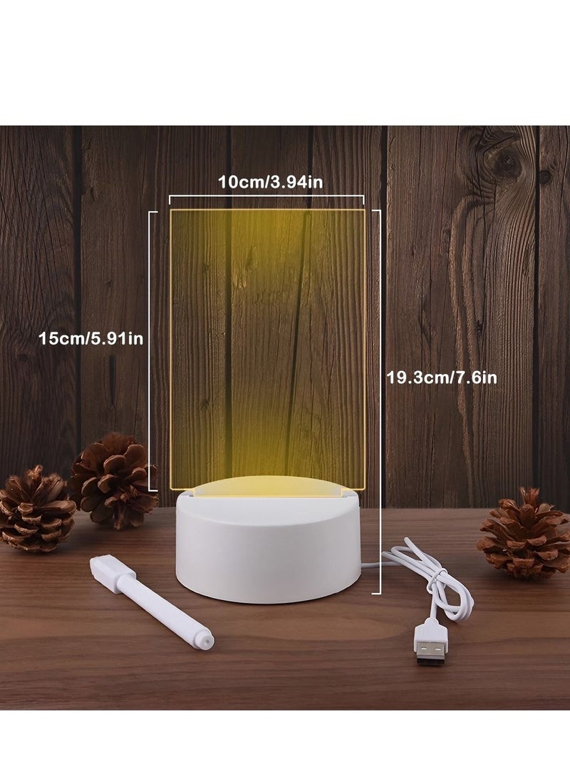 Generic - Acrylic DIY LED Creative Light Board Lamp with Pen - Image 1