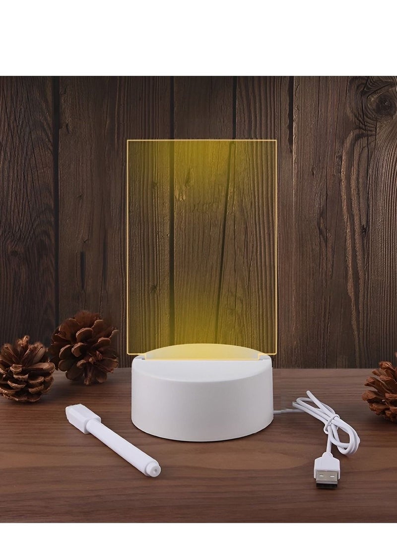 Generic - Acrylic DIY LED Creative Light Board Lamp with Pen - Image 1