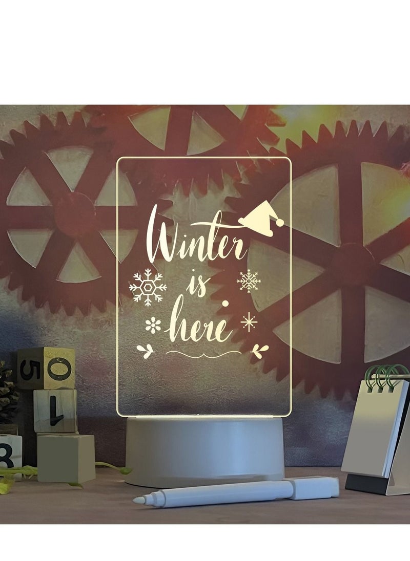 Generic - Acrylic DIY LED Creative Light Board Lamp with Pen - Image 1