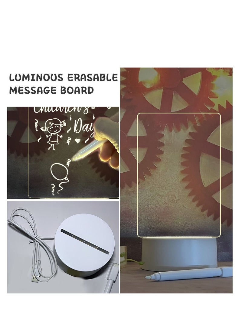 Generic - Acrylic DIY LED Creative Light Board Lamp with Pen - Image 1