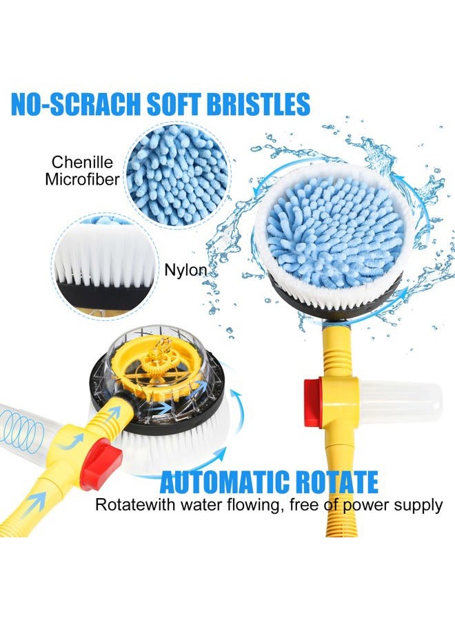 FEMBW Rotating Car Wash Brush, Car Wash Brush with Long Handle,Automatically Foams Car Wash Kit with Car Cleaning Brush,Pressure Washer Gun and Hose Nozzle for Cars,Yards,Gardens,Pets etc - Image 3