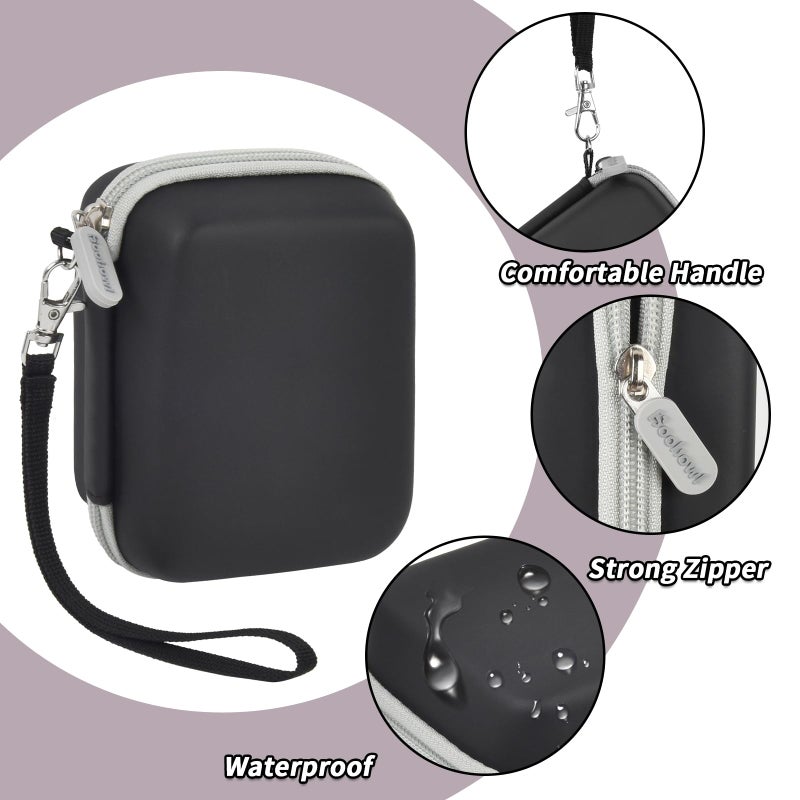 Boobowl Digital Camera Case Compatible with CAMKORY/for Lecnippy/for Lecran/for KODAK PIXPRO/for Qumcou/for WONNIE Point & Shoot Cameras, Small Compact Camera Pouch for SD Card Accessories (Black) - Image 4