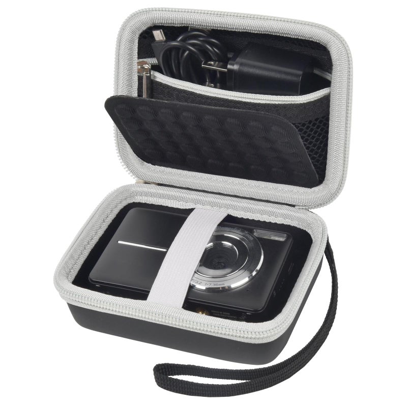 Boobowl Digital Camera Case Compatible with CAMKORY/for Lecnippy/for Lecran/for KODAK PIXPRO/for Qumcou/for WONNIE Point & Shoot Cameras, Small Compact Camera Pouch for SD Card Accessories (Black) - Image 1