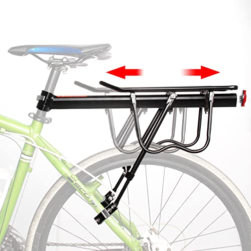 HOMEE Rear Bike Rack, 110 lbs / 50KGS Bike Cargo Racks Frame Aluminum Alloy Universal Adjustable Cycling Equipment Stand Footstock Bicycle Luggage Carrier with Tools and Reflector for 26"-29" Frames - Image 4