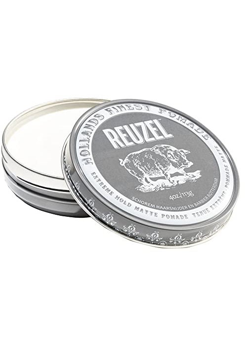 Reuzel REUZEL Extreme Hold Matte Pomade, Strongest All Day Hold, Water Soluble Styling, No Shine & Flake Free, Easy To Wash Out, For and Hairstyles, 4 oz 