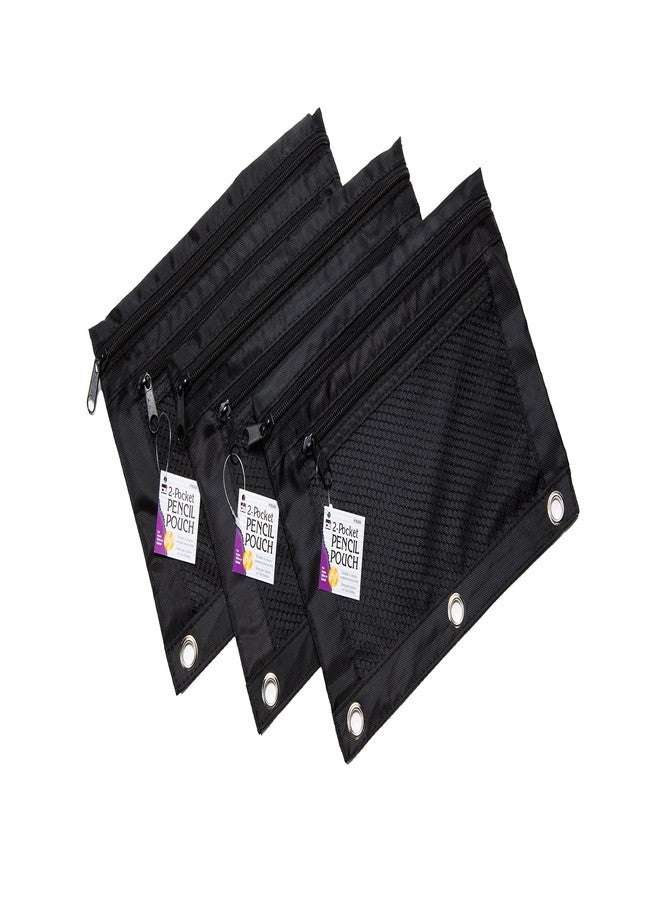 تشارلز ليونارد حقيبة أقلام تشارلز ليونارد، جيبان مع واجهة شبكية، 7.63 × 10 بوصات، أسود، مجموعة من 6 قطع (76356) - Image 2