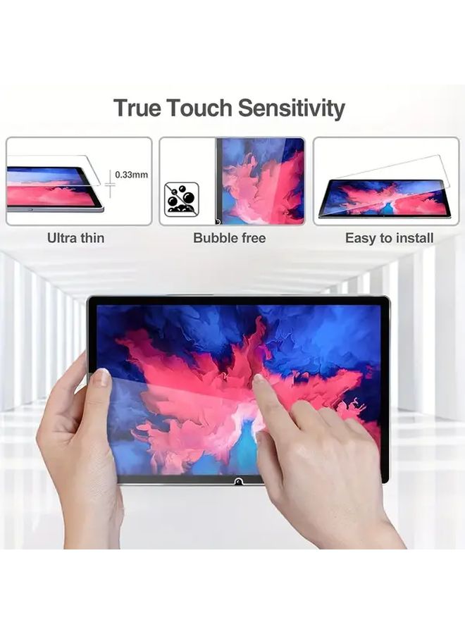 Tempered Glass Screen Protector For Tab P11 Plus 11 Inch 2021 Scratch Resistant Pink Swirl Design - Image 5