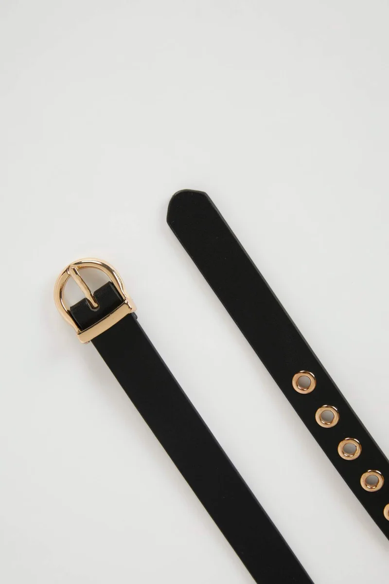 Defacto  Woman Faux Leather Gold Buckle Classic Belt for Women | Best Price UAE