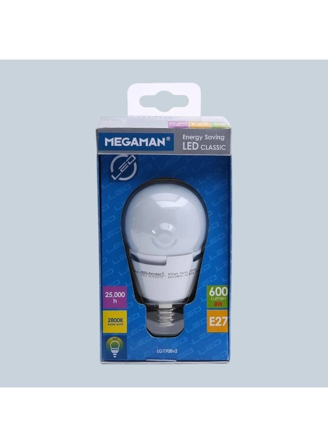 Megaman E27 LED Bulb LG1708v2 8W Warm White (2800K) - Image 1
