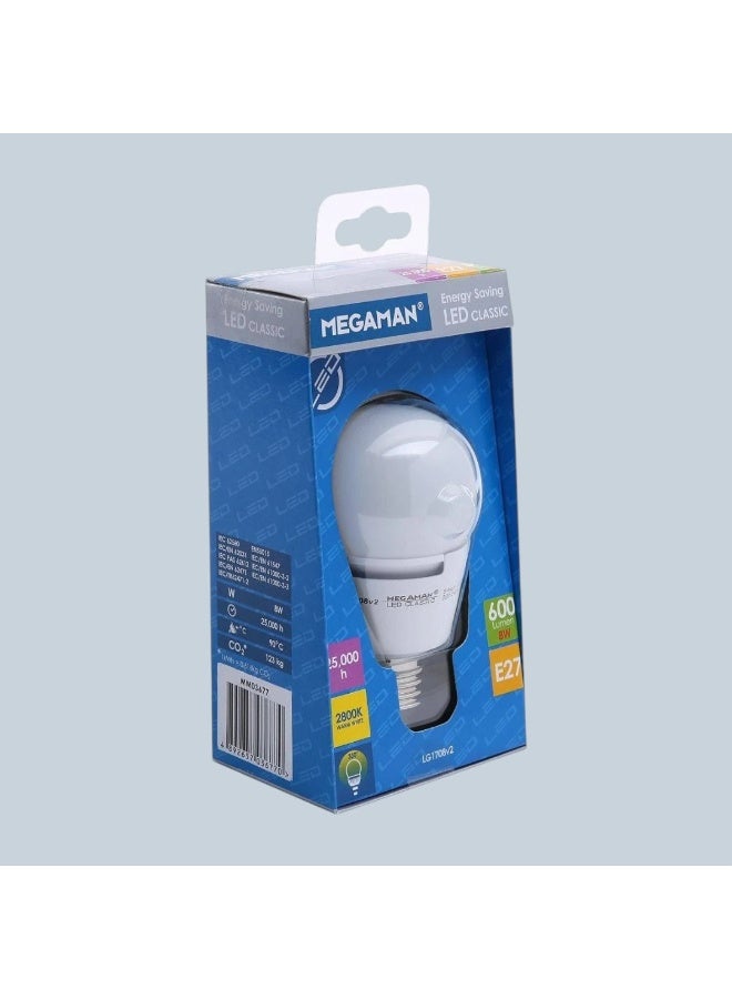 Megaman E27 LED Bulb LG1708v2 8W Warm White (2800K) - Image 2