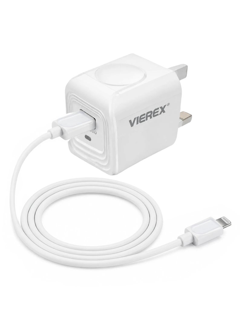 Vierex 18W Quick Charger Travel Companion Charger Includes USB-C to Lightning Cable for Apple 14/13/12/11 - Image 4