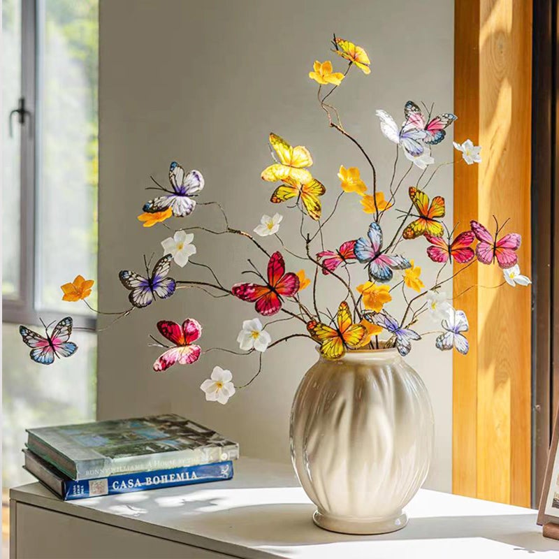 TaTalife Artificial Butterfly Branche, Simulation Branch Stems with Fake Butterfly Floral Arrangement for Vase Filling Home Office Party Decoration (Colour Mixture) - Image 2