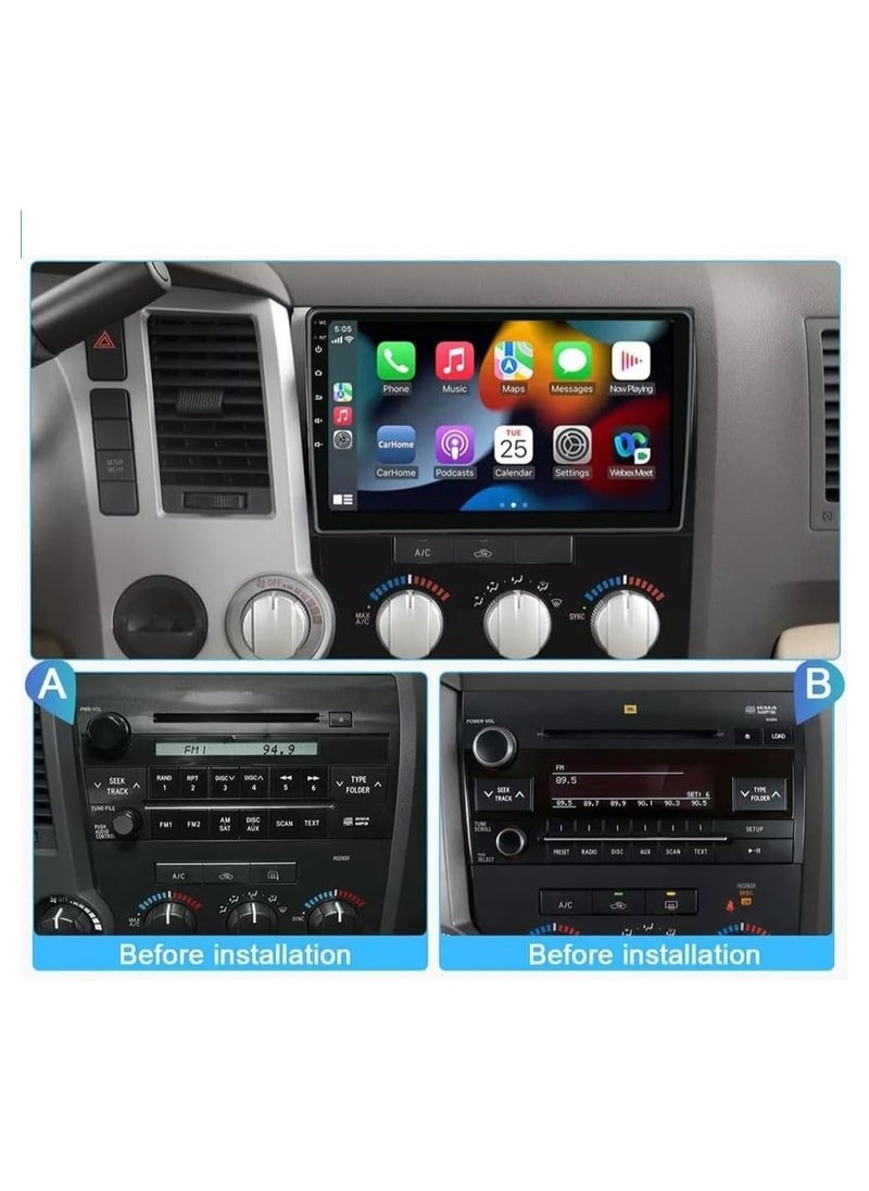 SHEZA STAR Android Car Stereo for Toyota Tundra 2007-2014 Toyota Sequoia 2008-2019 1GB RAM 32GB ROM Mirror Link Wi-Fi BT, Radio GPS Navigation, 10 Inch IPS Touch Screen with AHD Camera Included  - Image 2