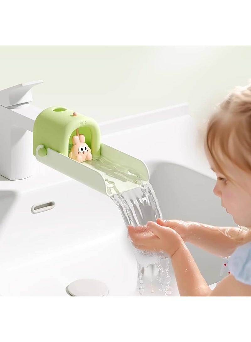 SYOSI Faucet Extender, Silicone Temperature Sensitive Sink Extender for Toddlers Babies and Kids, Easy to Install Hand Washing Aid for Bathroom and Kitchen Safety, Green 1PC - Image 4