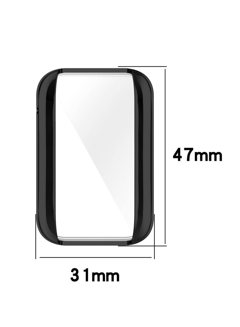 Compatible with Xiaomi MI Band 7 Pro Case Cover - Full Coverage TPU Protective Case Cover Compatible with Xiaomi MI Band 7 Pro (TPU Black) - Image 5