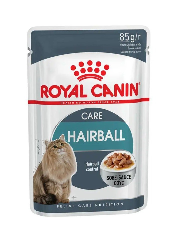 رويال كانين ROYAL CANIN FELINE CARE NUTRITION HAIRBALL GRAVY WET FOOD 12 X 85G - Image 1