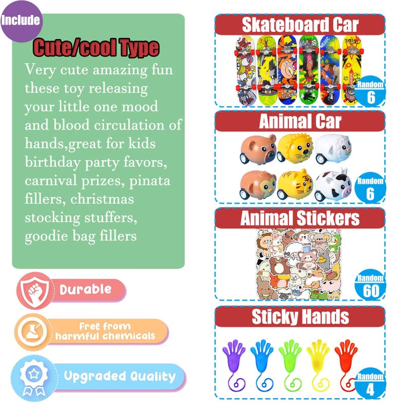 Leeche Premium Pop Party Favors Toys for kids,107PCS Prize Box Toys for All Ages kids,Birthday Party, School Classroom Rewards, Carnival Prizes, Pinata Fillers, Treasure Chest, Goody Bag Fillers - Image 5