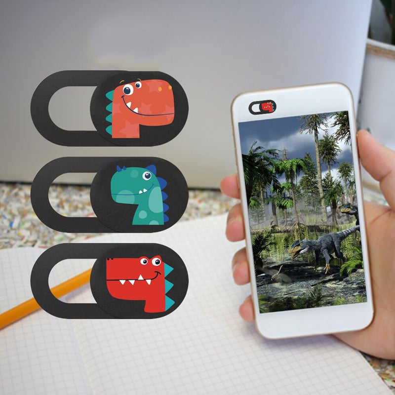 6 Pcs Laptop Camera Cover Slide Dinosaur Pattern Webcam Privacy Lens Protector - Image 4
