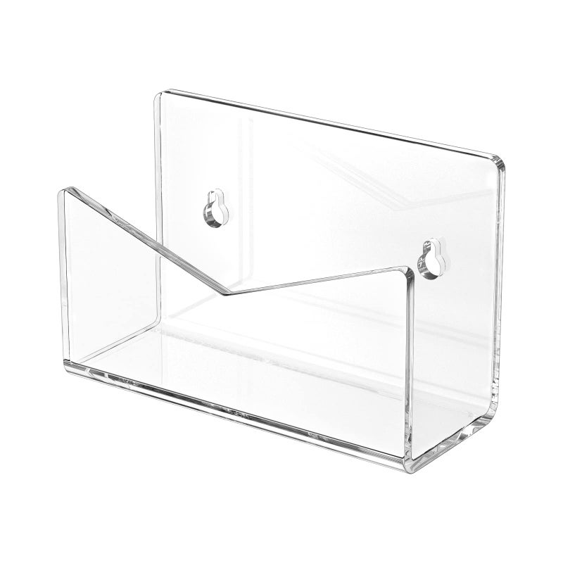 Richboom Acrylic Mail Holder Envelope Holder for Desk Countertop Letter Holder for Home Office School 1 Section Clear - Image 2
