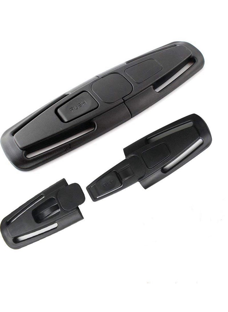 SYOSI Car Safety Seat Strap Belt Lock Baby Child Harness Chest Clip Safe Buckle Black - Image 1