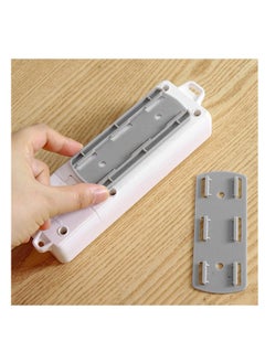 Y&D Self-Adhesive Desktop Socket Fixer, Wall Mount Bracket Power Strip Holder Punch Free Stand for WiFi Router Kitchen Home and Office, Grey, 15Pcs  - Image 3