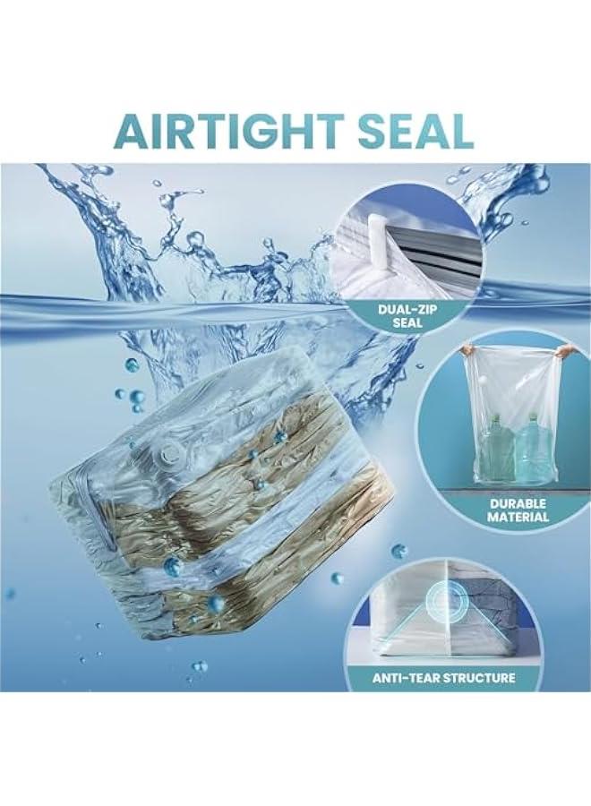 MIXDE Vacuum Storage Bags of 4 pcs,Space Saver Bags,Jumbo Cube bag,Extra Large Vacuum Sealer Bags for Comforters Blankets Bedding Duvet,Closet Organizers (M-80x56x32cm, 4pcs) - Image 4