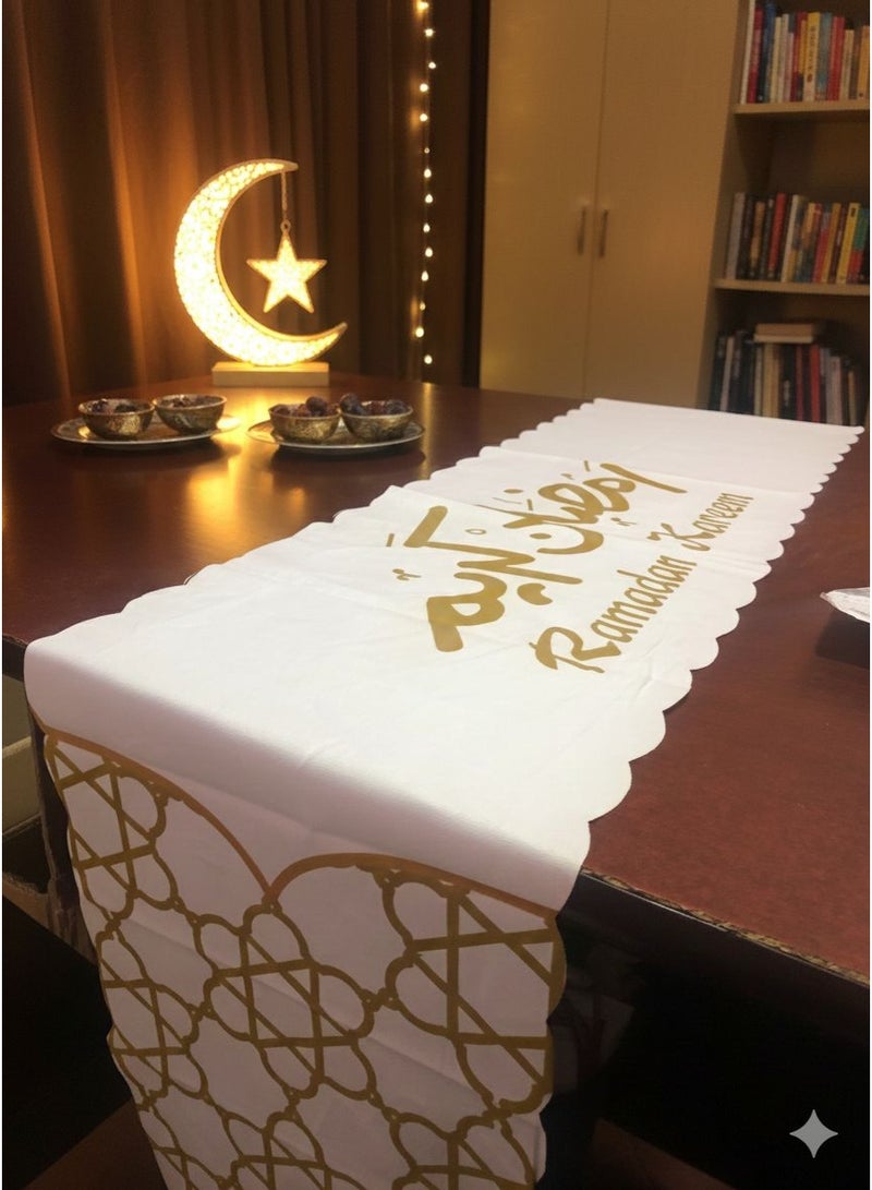 مفرش طاولة رانر رمضان خامة جوبلان بتصميم مميز مقاس 240*35 سم - Image 1