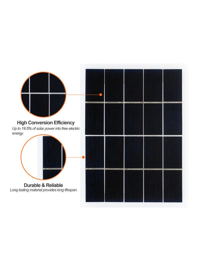 NIBEMINENT 5V Solar Panel Polycrystalline Silicon Cell Compatible For Garden Pump Black - Image 5