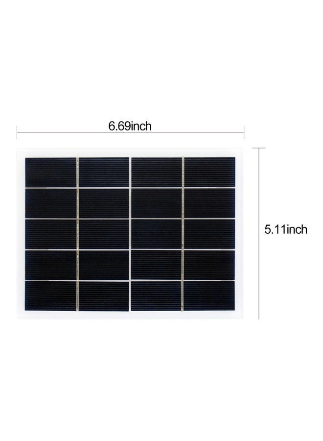 NIBEMINENT 5V Solar Panel Polycrystalline Silicon Cell Compatible For Garden Pump Black - Image 2