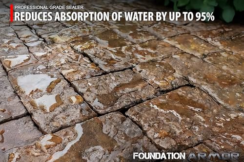 Foundation Armor مانع تسرب الماء Armor SX5000 WB قائم على الماء من سيلاين-سيلاكسين للخرسانة، الطوب، البلاط، الحجر - مانع تسرب الخرسانة غير اللامع - 1 جالون - Image 2
