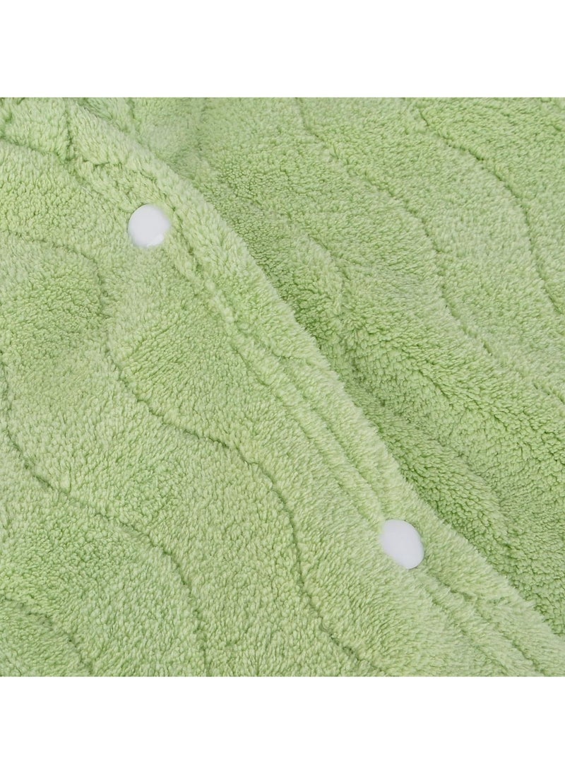 عام مناشف بغطاء للرأس للأطفال، منشفة بغطاء للرأس قابلة للحمل عضوية 100% للأولاد والبنات، منشفة بغطاء للرأس للأطفال الصغار (أخضر) - Image 5