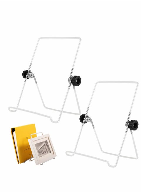 Adjustable Foldable Iron Display Stand for Photos & Tablets - Versatile Easel Picture Frame Holder