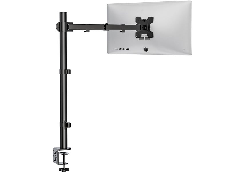 WALI Extra Tall Single LCD Monitor Fully Adjustable Desk Mount Fits 1 Screen up to 27 inch, 22lbs. Weight Capacity (M001XL), Black - Image 1