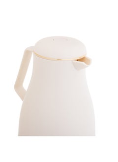 Hic Plastic thermos for tea and coffee size 1 liter white color  - Image 2