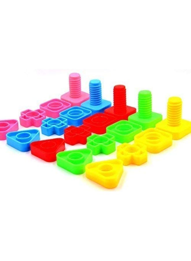 RAINBOW TOYFROG لعبة قوس قزح تويفروغ - صواميل وبراغي عملاقة للأطفال - 40 برغي مشغول مع حقيبة تخزين وكتاب - ألعاب علاجية للأطفال والرضع - تطوير المهارات الحركية الدقيقة من خلال اللعب - Image 2