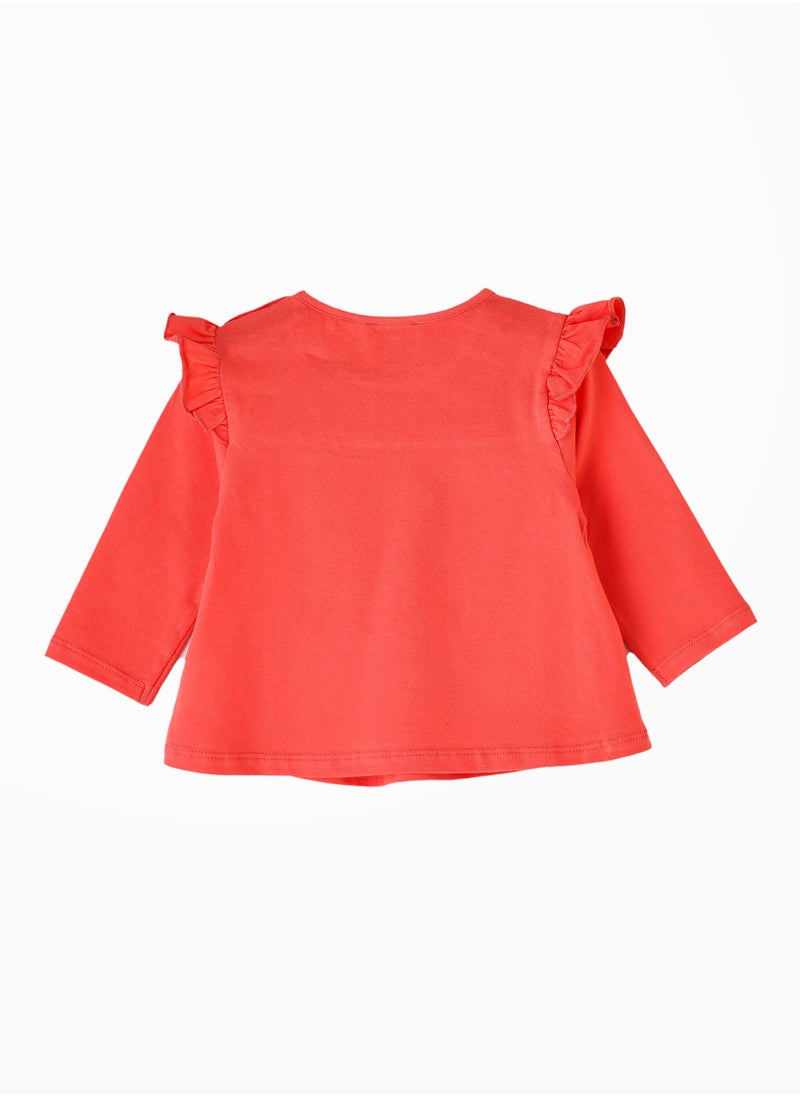 Jelliene Girls' Ruffled Sleeve Dragonfly Top  - Image 2