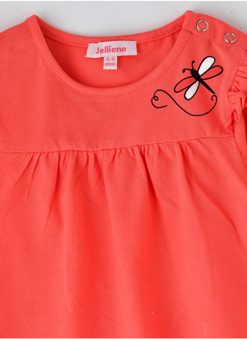 Jelliene Girls' Ruffled Sleeve Dragonfly Top  - Image 3