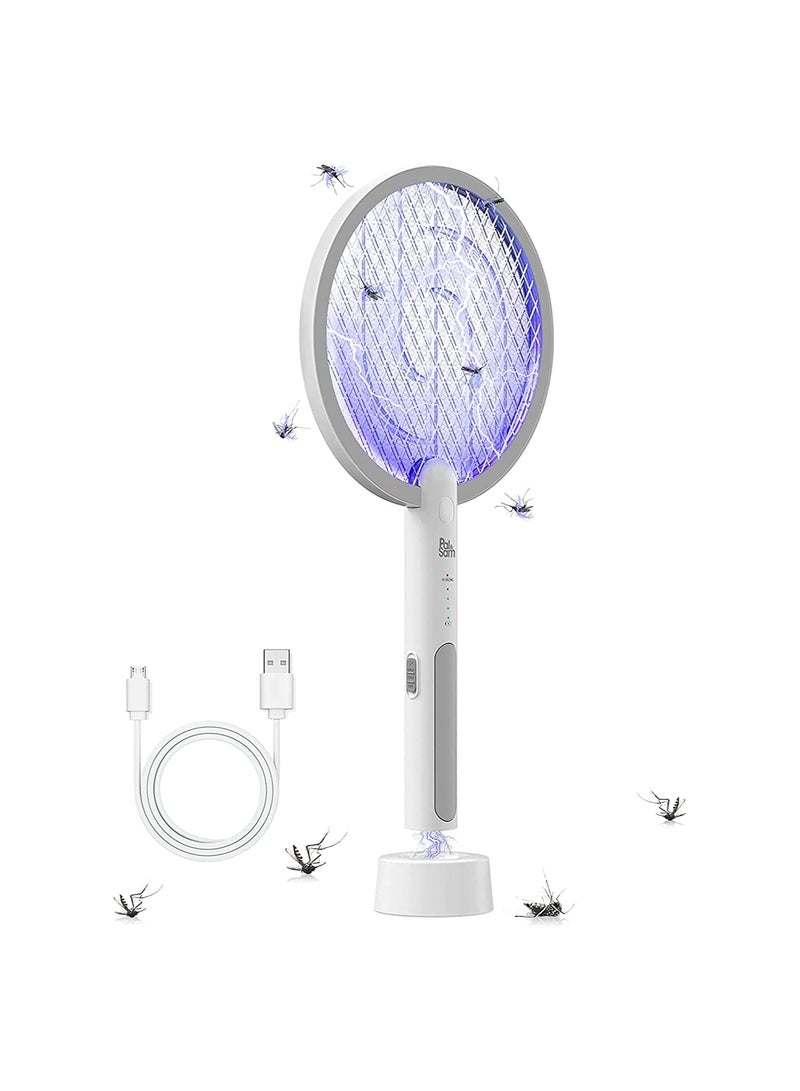 Zikra Bug Zapper, Mosquito Killer USB / Rechargeable, Electric Fly Swatter Lamp & Racket 2 in 1 for Home, Bedroom, Kitchen, Patio - Image 1