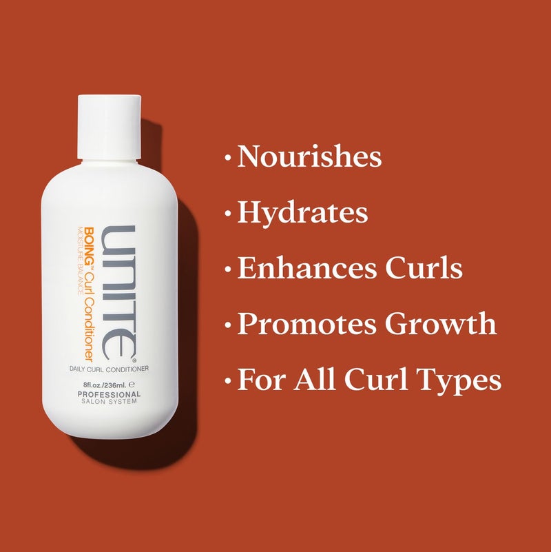 UNITE Hair - BOING Curl Conditioner - Hydrating, Coconut-Enriched Conditioner to Enhance, Strengthen, and Protect Curls - Paraben-Free, Sulfate-Free, and Vegan, 8 Fl Oz - Image 3