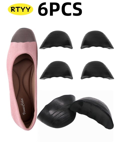 6 قطع من حشوات الأحذية، حشوات أصابع القدم للأحذية الكبيرة جدًا، حشوات أصابع القدم الناعمة من إسفنج الذاكرة لجعل الأحذية الكبيرة أكثر ملاءمة، مخفض مقاس حذاء الرجال والنساء للأحذية الرياضية والأحذية ذات الكعب العالي والأحذية المسطحة
