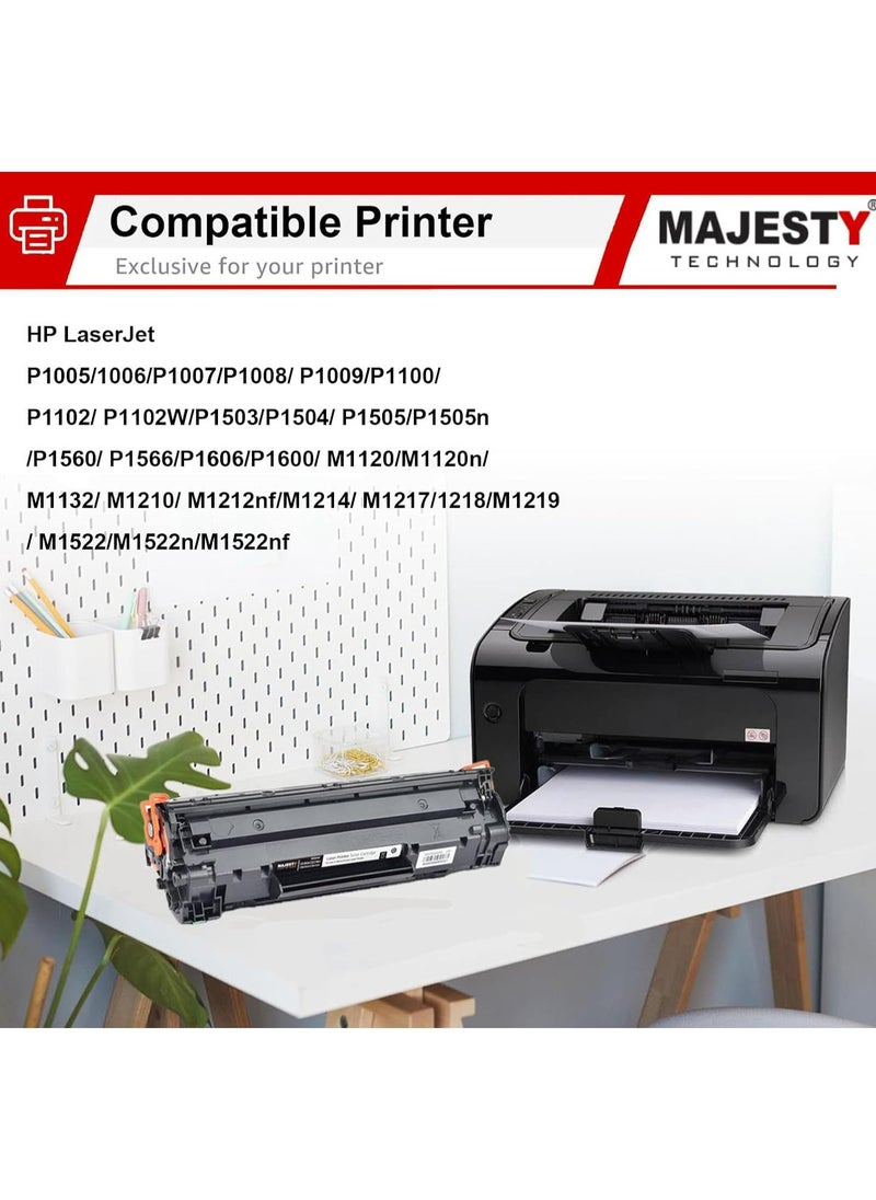 Majesty - 85A CE285A Toner Cartridge Compatible with HP Laserjet P1006 P1102 P1102W P1109w MFP M1212nf M1217nfw MF3010 Canon ImageClass LBP6000 LBP6030W MF3010 Printer (Black) - Image 1