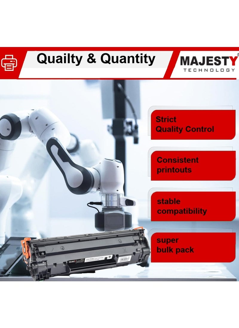 Majesty - 85A CE285A Toner Cartridge Compatible with HP Laserjet P1006 P1102 P1102W P1109w MFP M1212nf M1217nfw MF3010 Canon ImageClass LBP6000 LBP6030W MF3010 Printer (Black) - Image 1