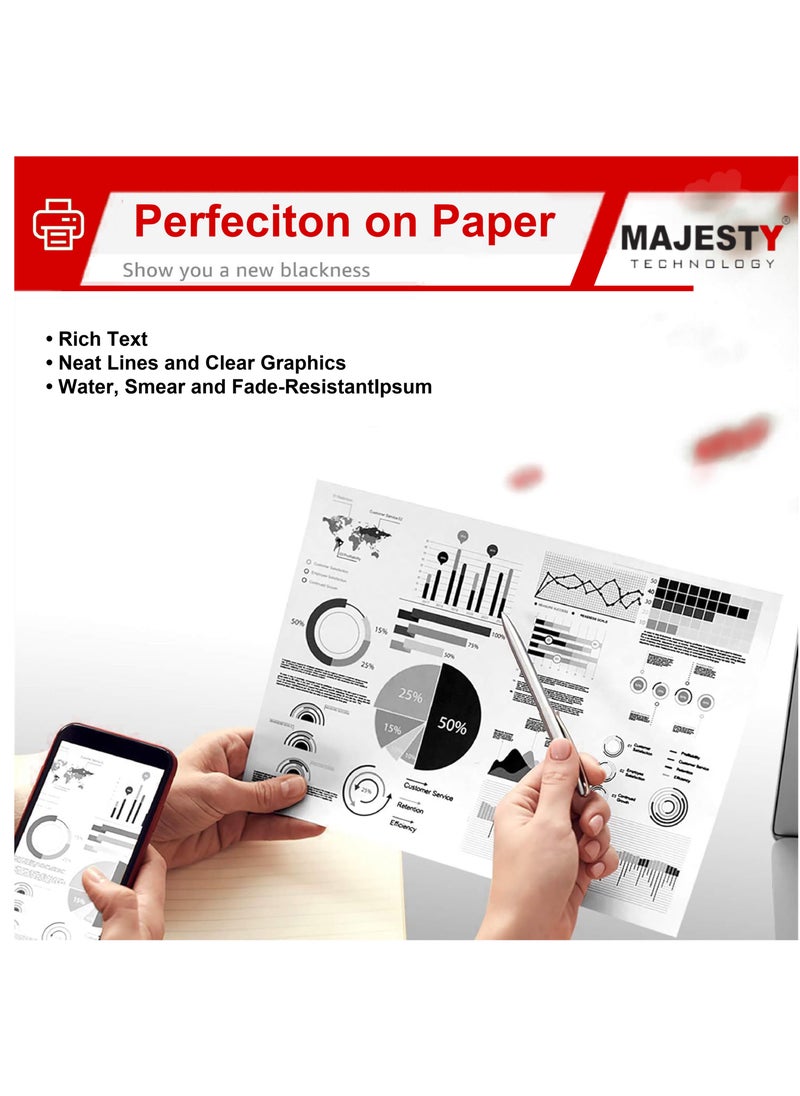 Majesty - 85A CE285A Toner Cartridge Compatible with HP Laserjet P1006 P1102 P1102W P1109w MFP M1212nf M1217nfw MF3010 Canon ImageClass LBP6000 LBP6030W MF3010 Printer (Black) - Image 1