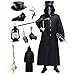 Absolute Vibe Plague Doctor Bird Mask and Hat Combo Set Halloween Costume Steampunk Cosplay Props M BLACK002 - Image 3